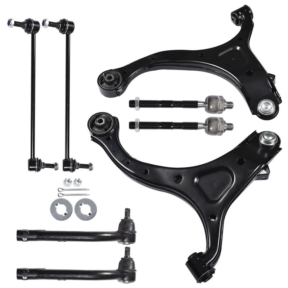 Labwork Suspension Kit Frt Control Arms Tie Rods For 2007-2012 Hyundai Santa Fe