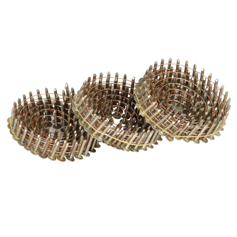 7200 Pcs 3/4" × 0.12" 15 Degree Galvanized Coil Roofing Nail Head Diameter 3/8"