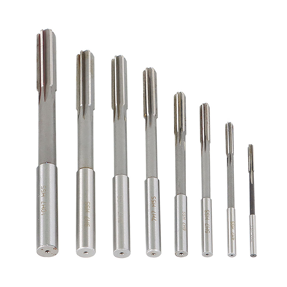 Reamer set of 8 HSS H8 straight shank chuck machine 3/4 /5/6/7/8/9/ 10mm