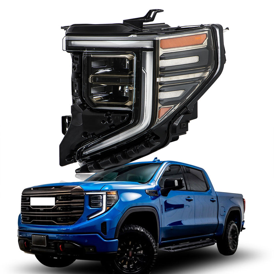 Labwork Driver LED Headlight For 2022 2023 2024 GMC Sierra 1500 AT4/AT4X Gray