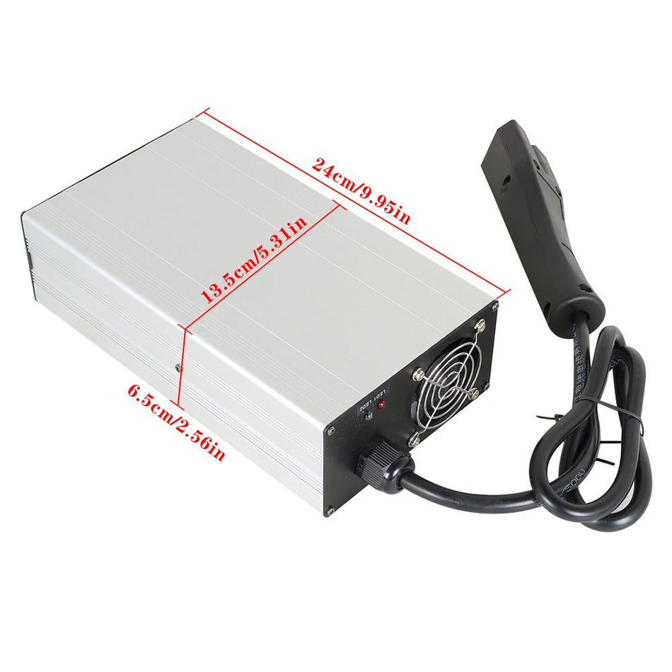 48V 15A Battery Charger w/ RXV Plug and LED For Club Car EzGo Yamaha Golf Cart