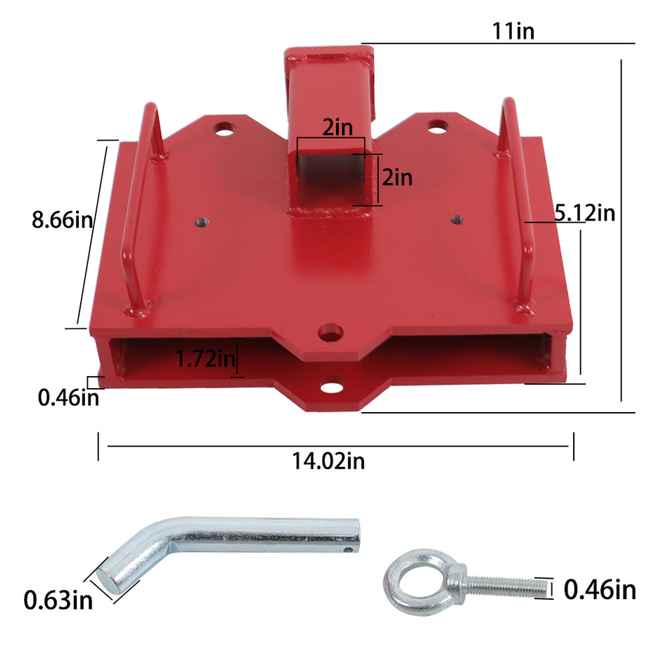 2'' Forklift Trailer Hitch Receiver Tow Hitch Attachments for Dual Pallet Fork