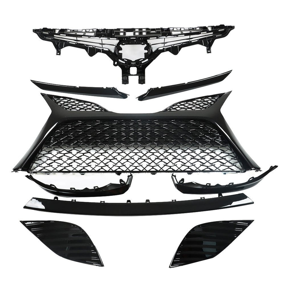 Labwork 9PCS Front Grille Lower Molding Fog Cover For Toyota Camry SE 2018-2020