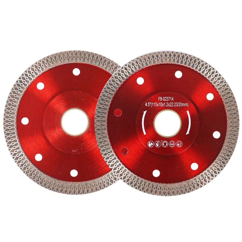 Cutting Disc 2Pcs 4.5" Super Thin Diamond Porcelain Saw Blade For Ceramic