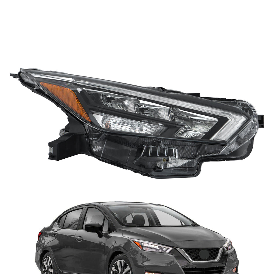 Labwork Right Headlight For 2020-2021 Nissan Versa Passenger Side RH NI2503274