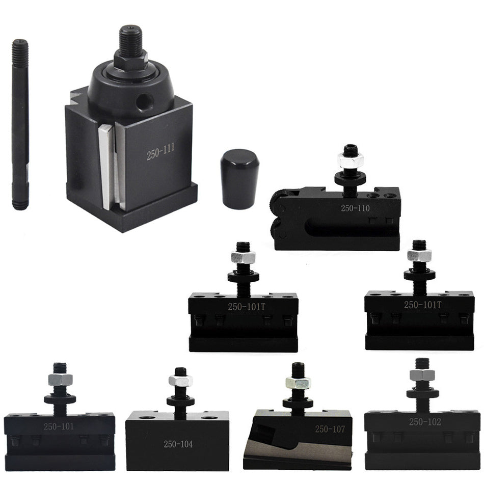 AXA 250-111 Wedge ToolPost Set For Lathe 6 - 12" Plus 2 Extra Tool Holder