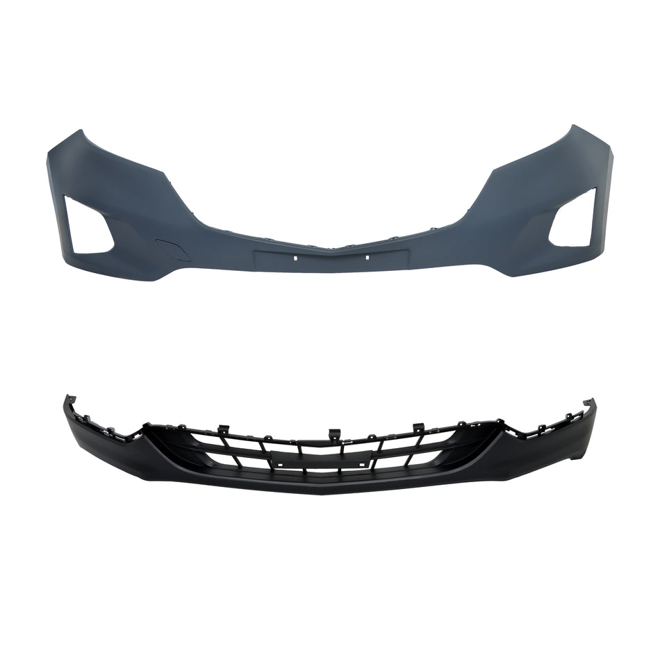 labwork Front Upper and Lower Bumper Covers Replacement for Chevrolet Equinox 2018-2019