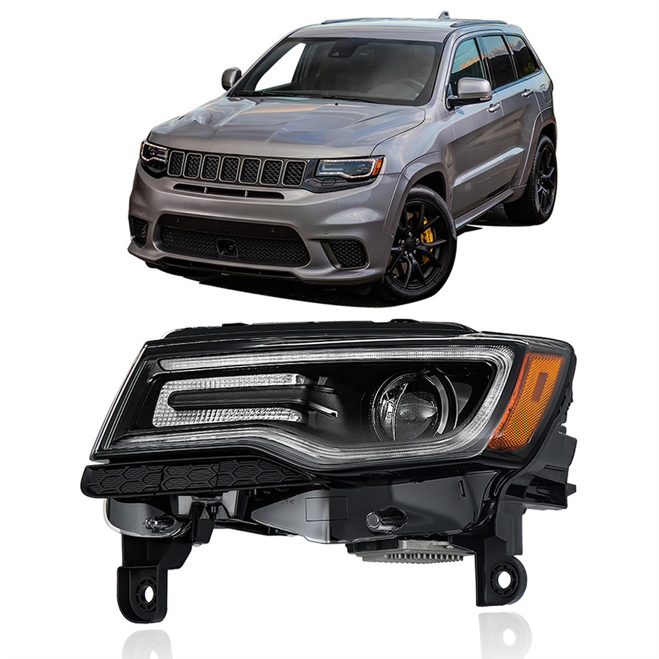 Labwork Left Side Headlight For 2016 Jeep Grand Cherokee HID Black 55112917AF