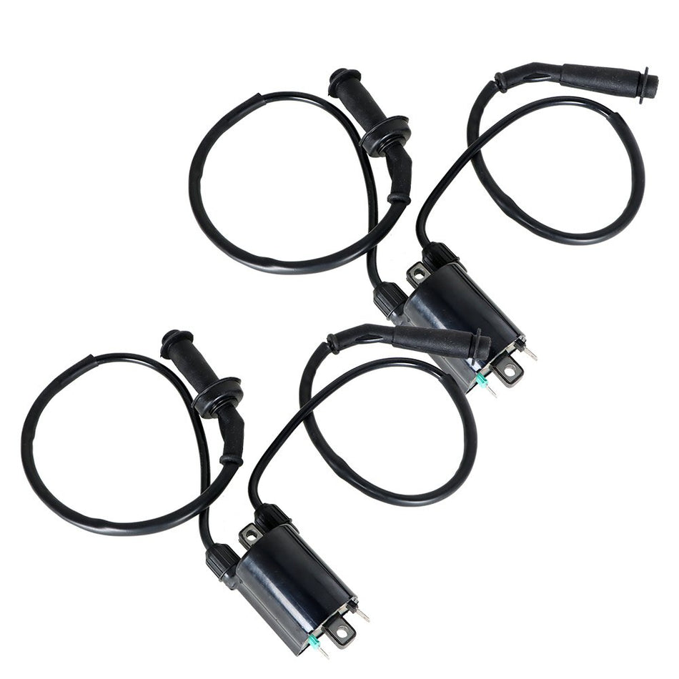 2 sets of Ignition Coil & Spark Plug Cap For HONDA Shadow 1100 VT1100 87-07 US