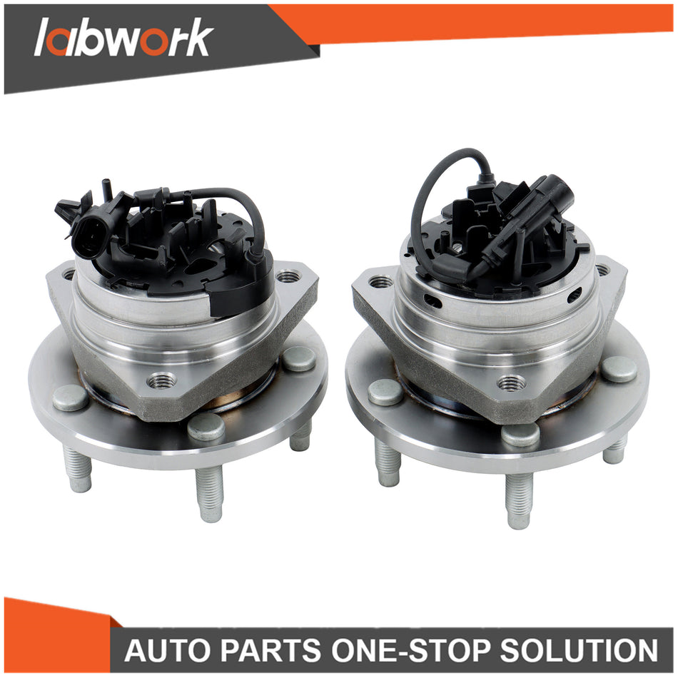 Labwork 2x Front Wheel Bearings Hubs 2008 - 2010 For Chevy Cobalt HHR 513214