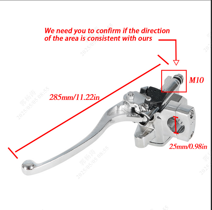 1" Motorcycle Handlebar Hydraulic Brake Master Cylinder & Clutch Lever Chrome