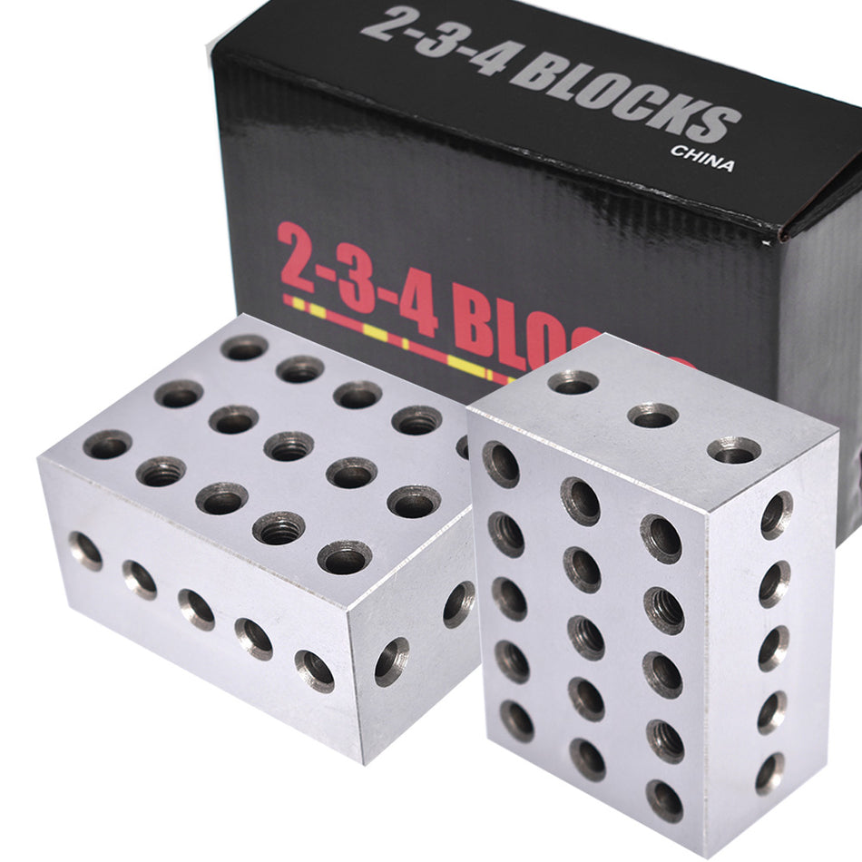 New Ultra Precision 1 Matched Pair 2-3-4 Blocks 23 Holes .0002" Precision