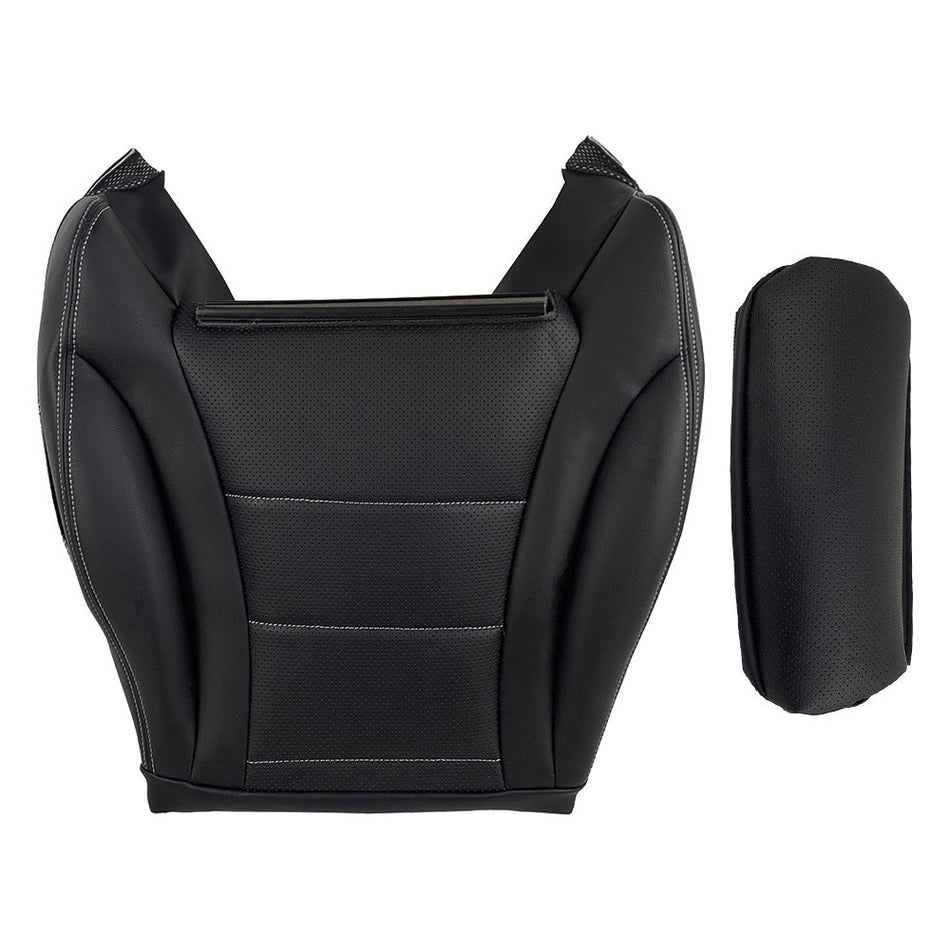 Labwork Front Driver Seat Cover For Mercedes Benz C300 2015-2021 Black Leather