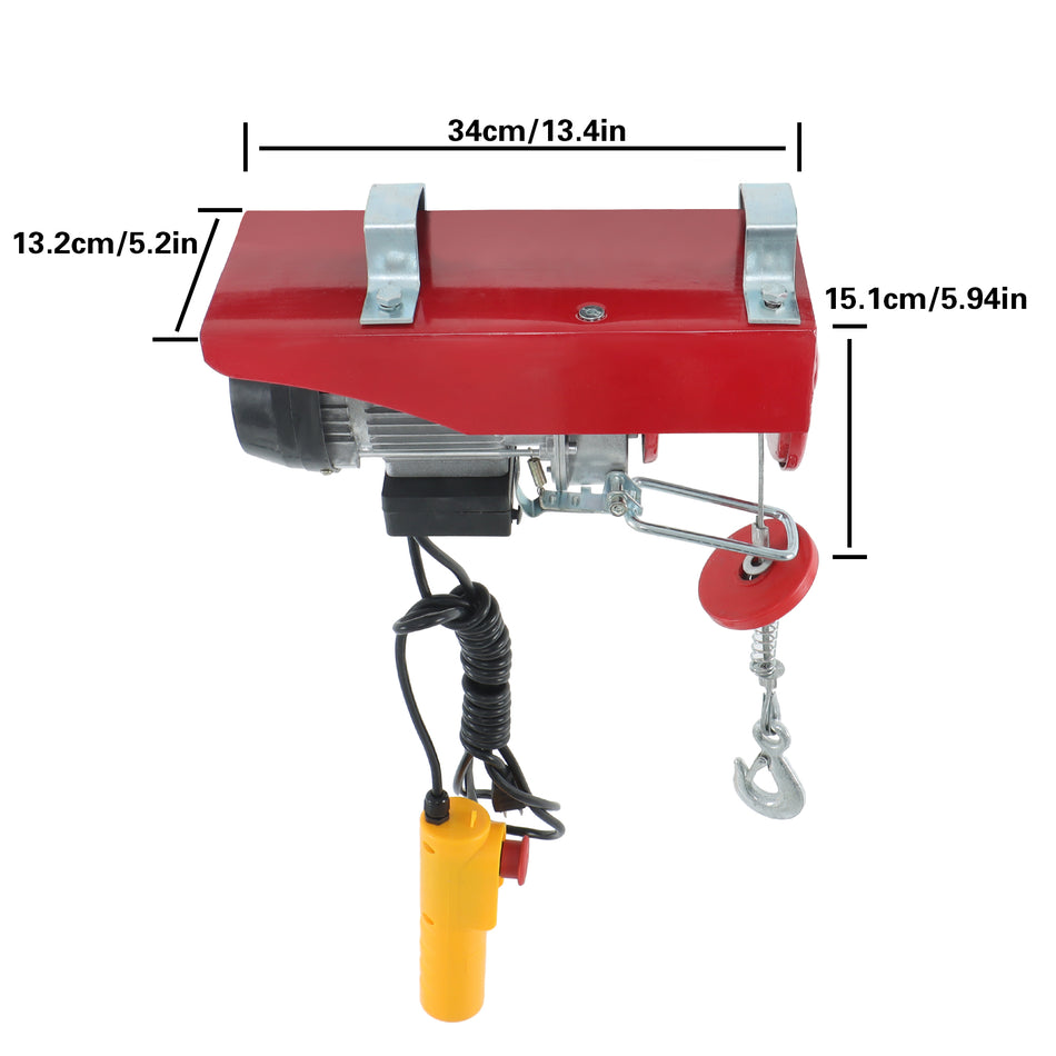 PA200 Electric Hoist 440lbs w/ Remote, 110V 510W, 40ft Lift, 2 Speeds, Emergency