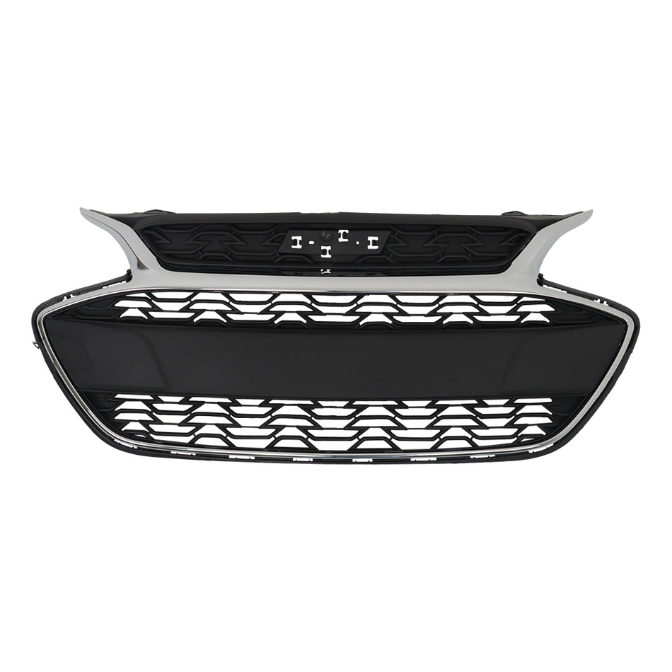 Labwork Front Bumper Upper Grille Black Chrome For 2019-2022 Chevrolet Spark