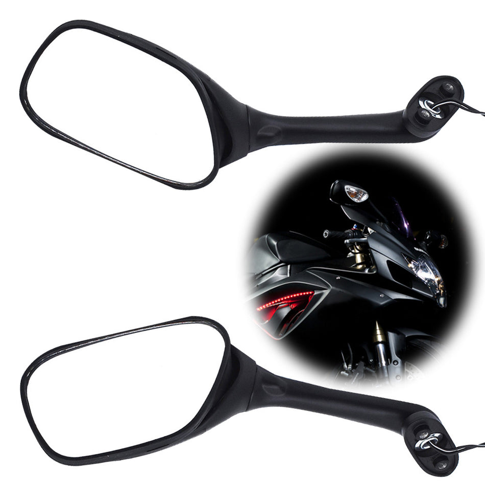 Rearview Mirrors w/ Turn Signal Fit For Suzuki GSXR 1000 GSXR600 GSX-R 750 NEW