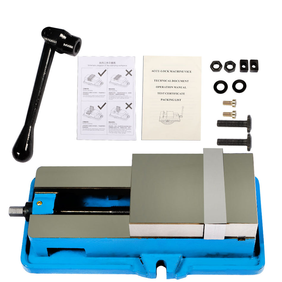 5" Lockdown CNC Milling Machine Bench Vise Clamping Vice Precision Without Base