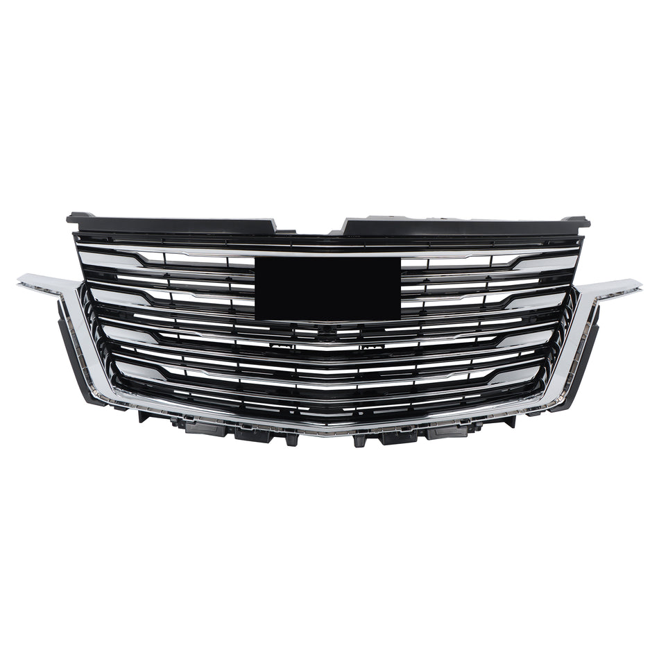 Labwork Front Bumper Upper Grille For 2021-2023 Cadillac Escalade Chrome Plastic