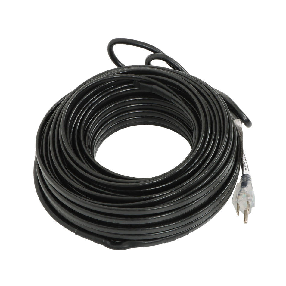 120V Roof Heat Cable Snow De-icing Kit Heat Tape With Clip Hook 8W/ft 120ft