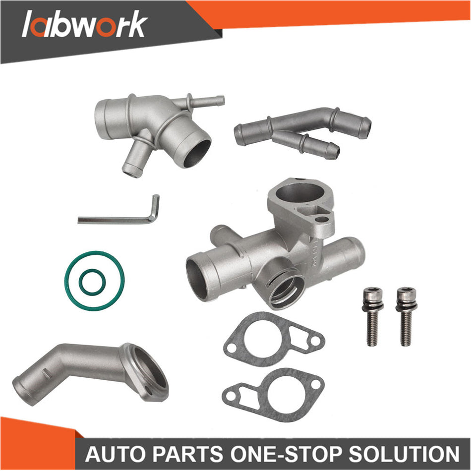 Labwork Cast Aluminum Coolant Flange For VW MK4 Golf Jetta GLI GTI TT 1.8T