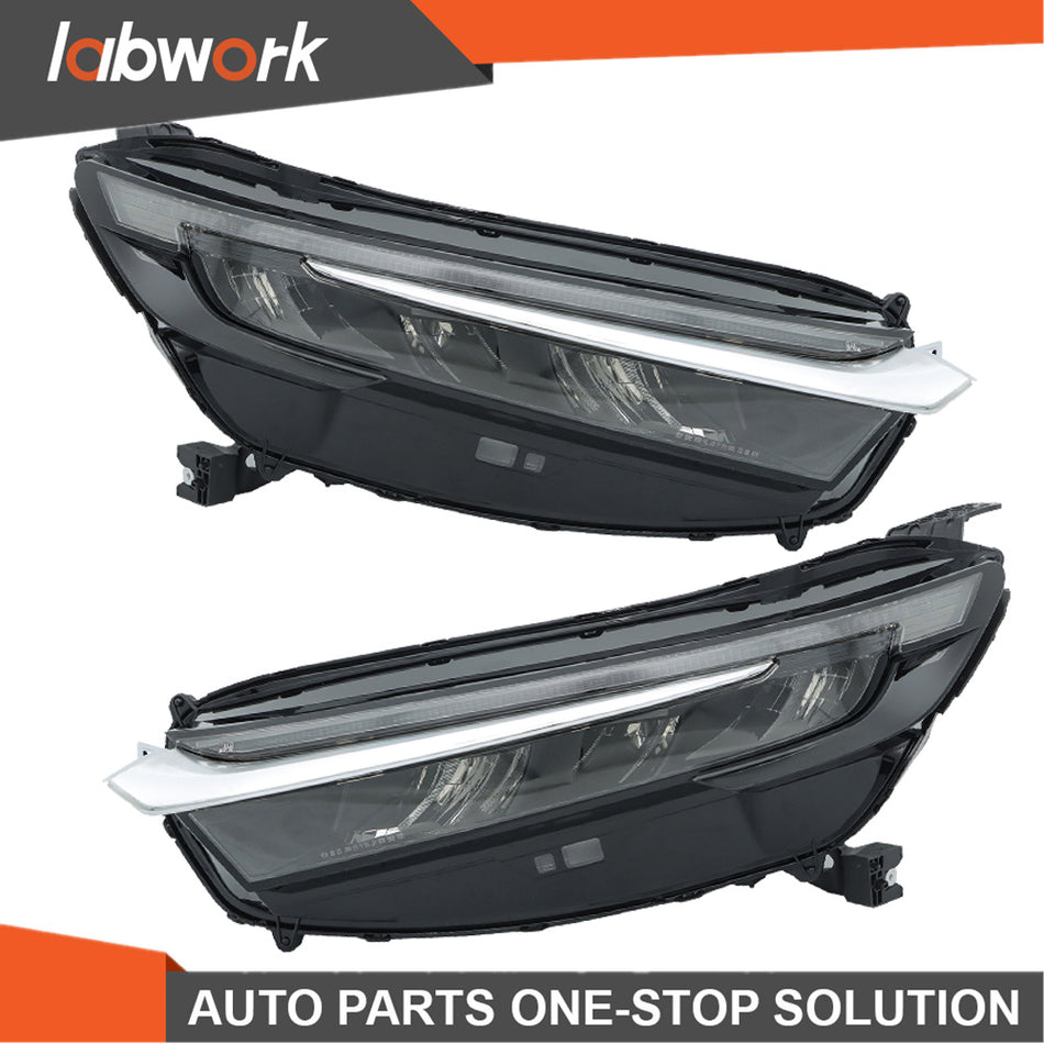 Labwork LED Headlights For 2023-2024 Honda CRV W/Electroplated Trim Left+Right