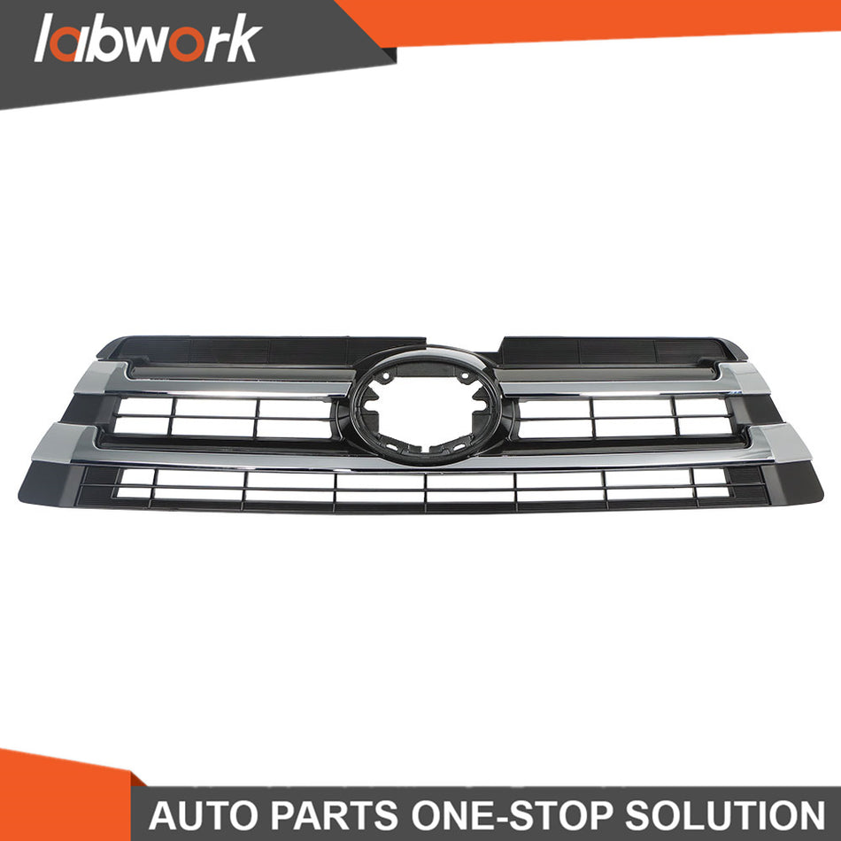 Labwork Front Upper Lower Grille For 2017-2019 Toyota Highlander Chrome