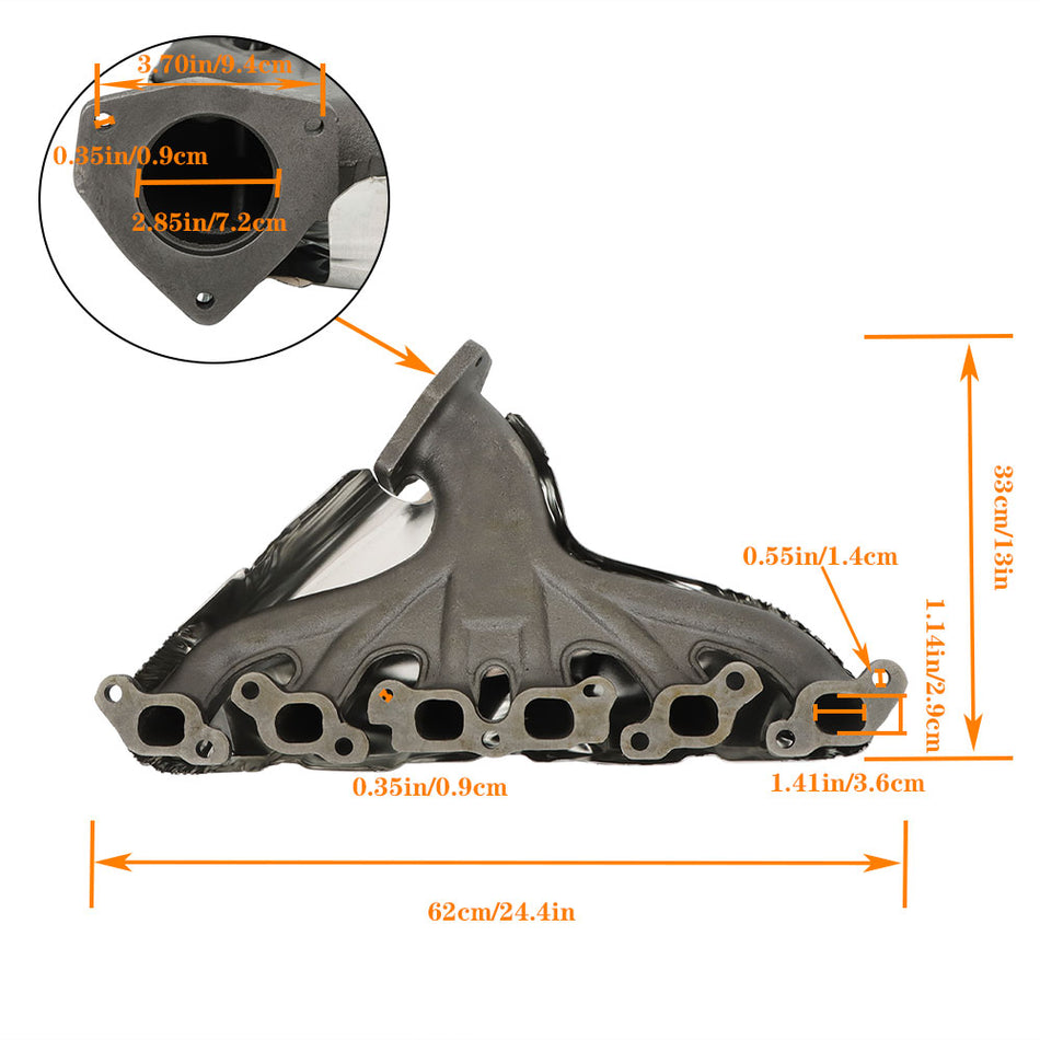 Labwork Exhaust Manifold With Gasket Kit For 2003-2005 Isuzu Ascender L6 4.2L