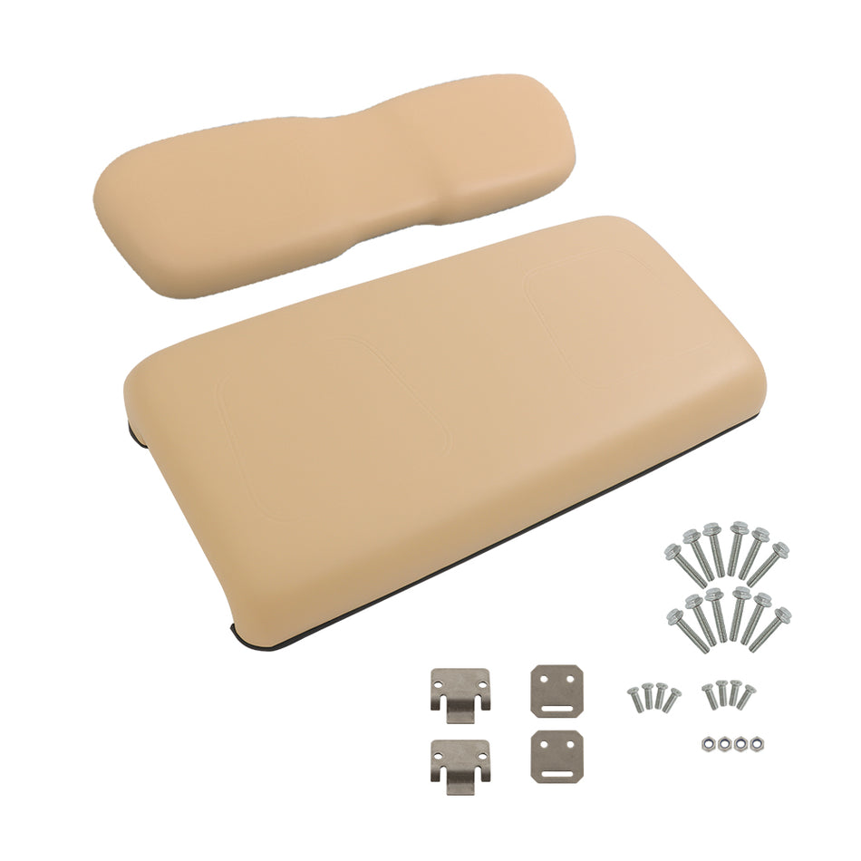 Beige Front Seat For Club Car DS 2000.5-Up Golf Cart Bottom & Back Cushion Set