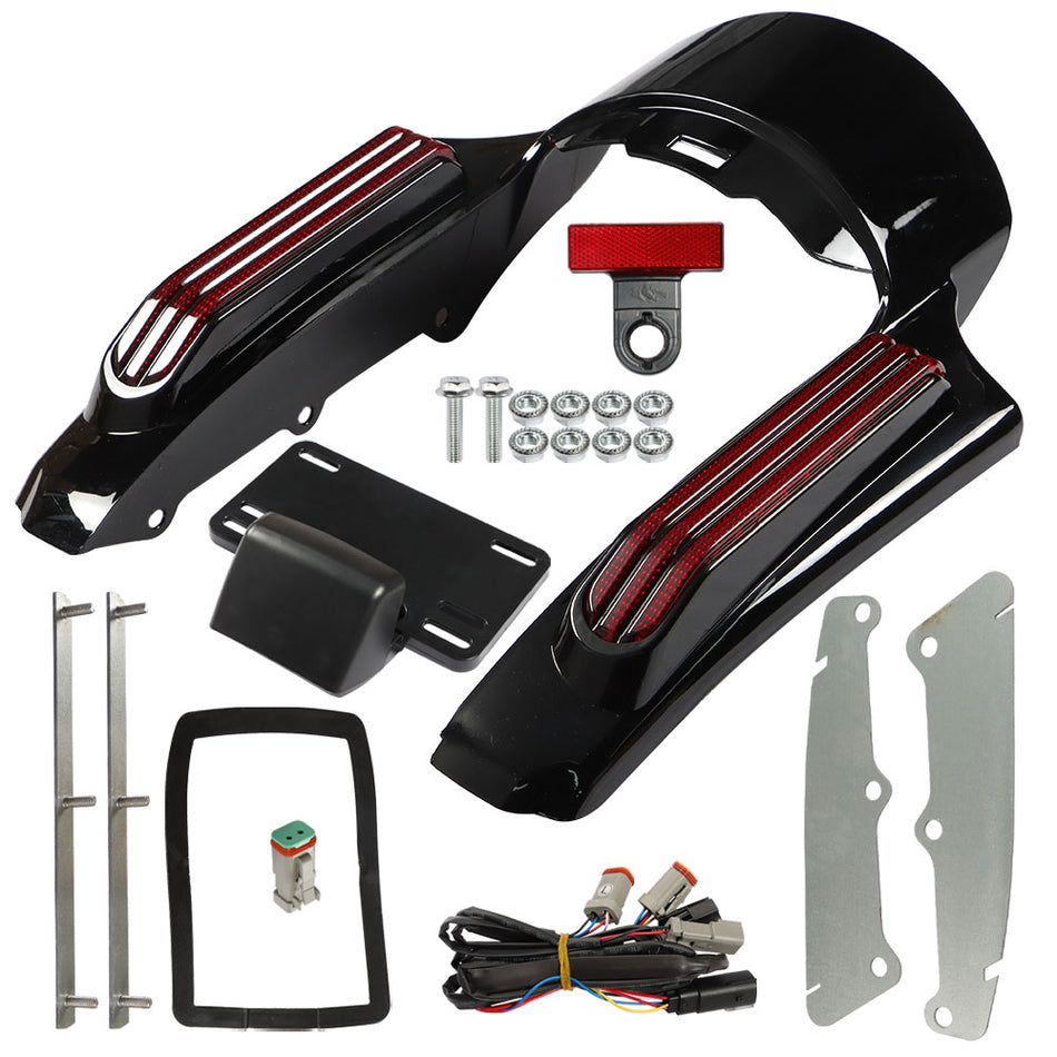 Rear Fender Fascia LED Light For Touring Road King Electra Glide FLHR 2014-Up