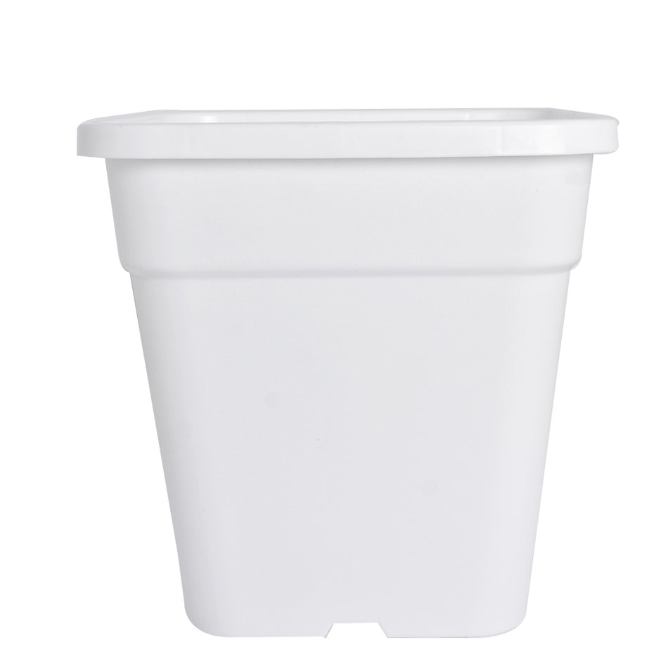 3 Gallon Square White Nursery Pot 10Pcs Plastic Plant Flower Pots Re-Usable