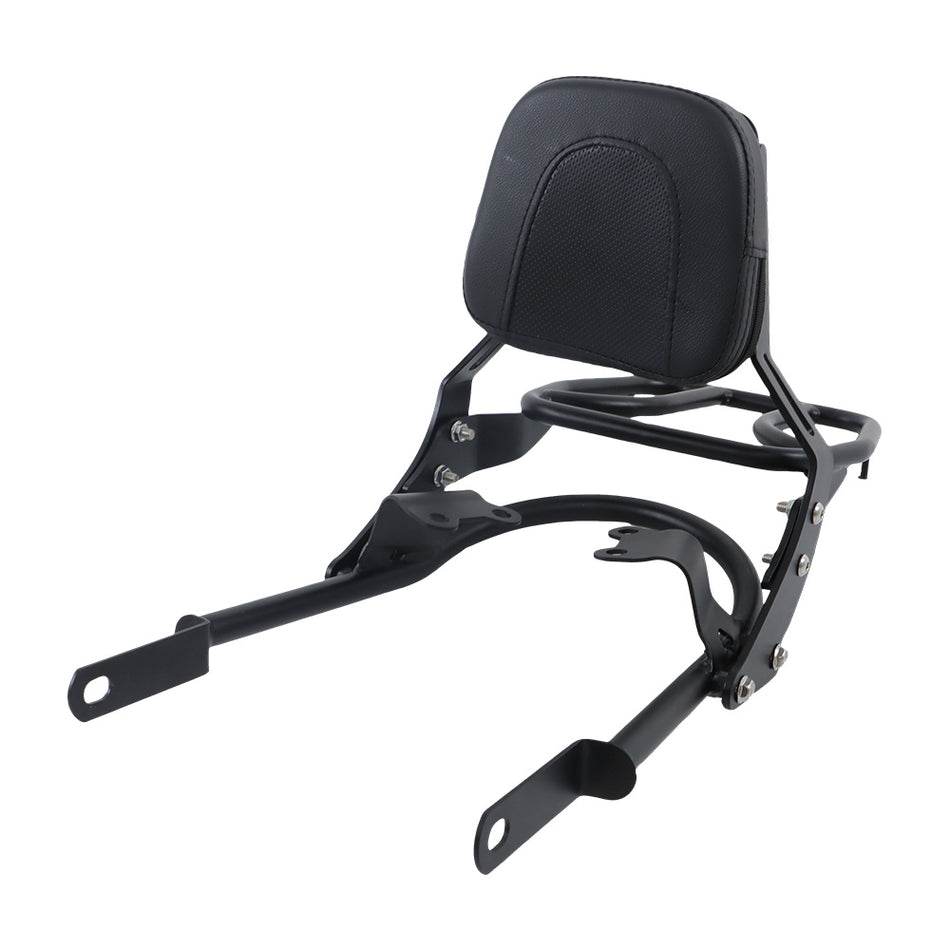 Backrest Sissy Bar w/ Luggage Rack For Bonneville 2016-2024 T100 T120/Black