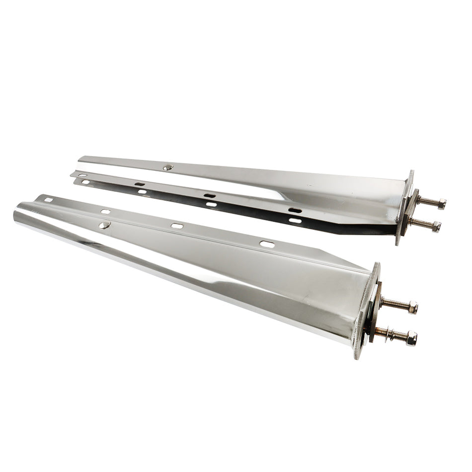 2-1/2" Bolt Semi Truck Tapered 30" Stainless Steel Straight Mud Flap Hanger 2PCS