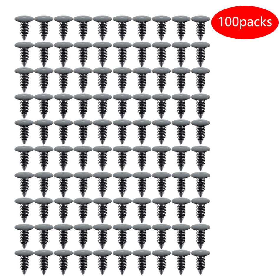 Labwork Universal Auto Bumper Fender 100pcs Rivets Fastener 8mm Dia Hole For Car
