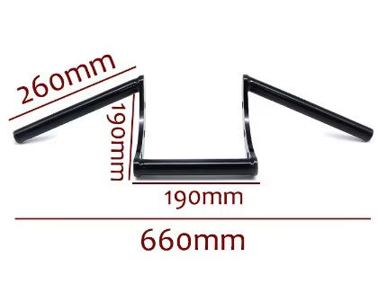 7/8" 22mm Motorcycle Handlebar Z Bars Drag Bar Black For Honda Yamaha