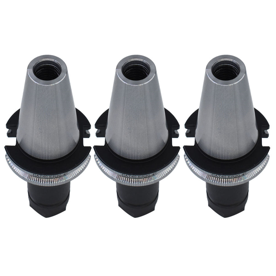 CAT40-ER20-4" 3PCS COLLET CHUCKS balanced to G6.3/15000RPM Tool Holder Set