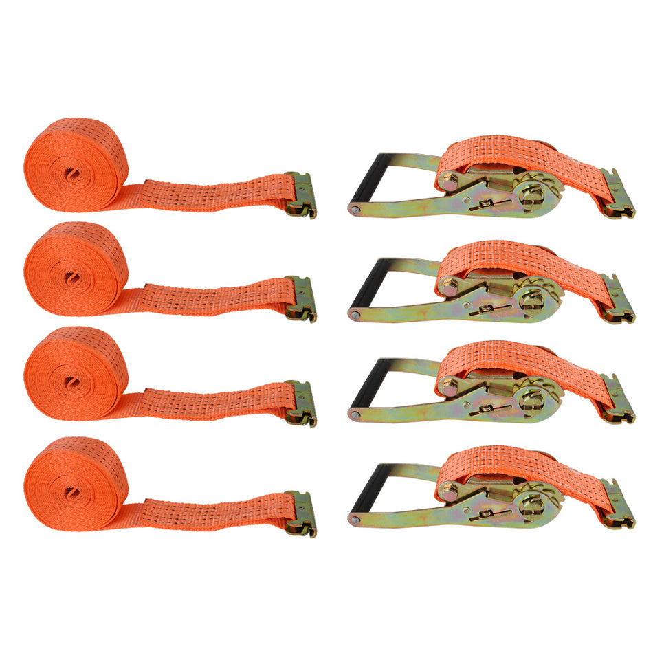 4 Pcs 2" x 15' (50mm*4.5m) Heavy Duty Tie Downs 4400-lbs E-Track Ratchet Straps