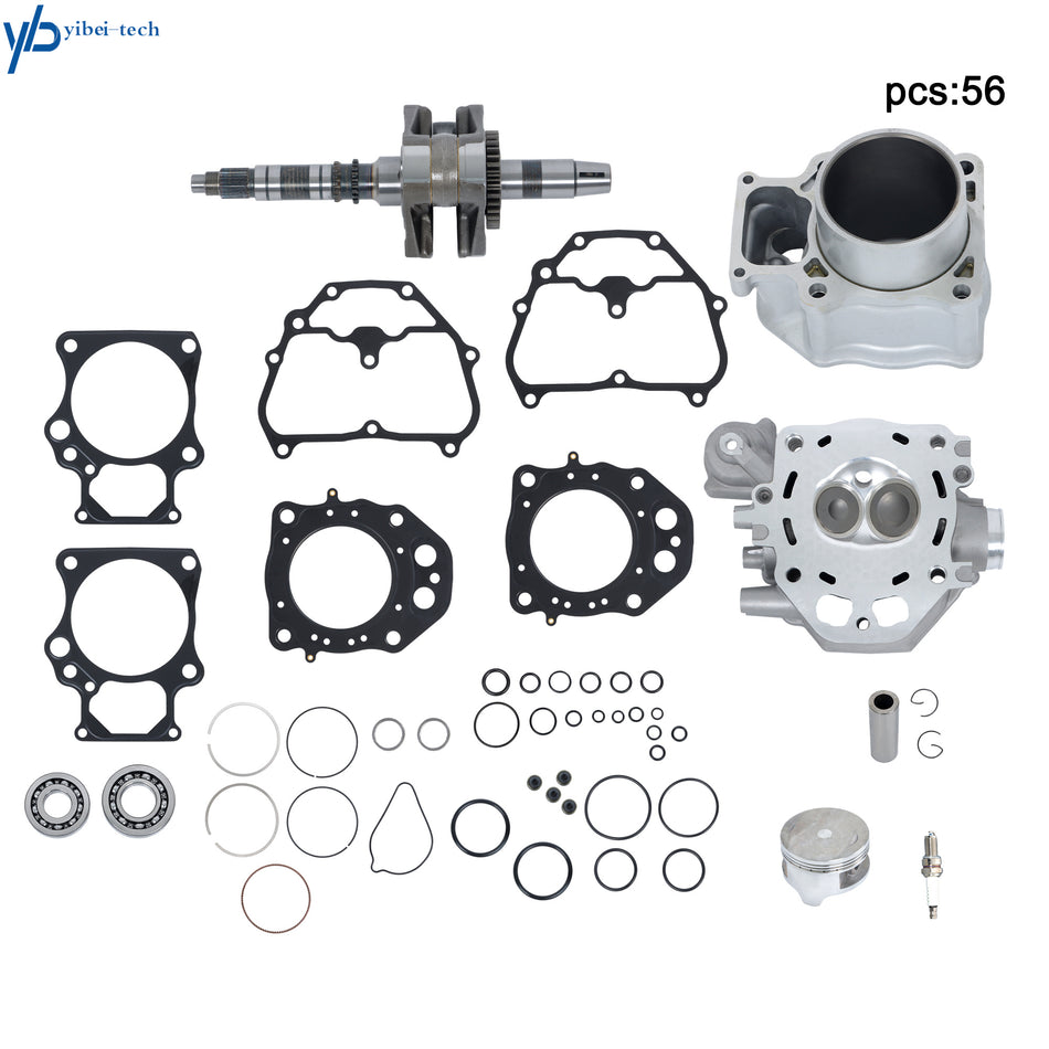 Cylinder Rebuild Kit+Cylinder Head+Crankshaft+Bearing For Honda TRX420 2009-2024