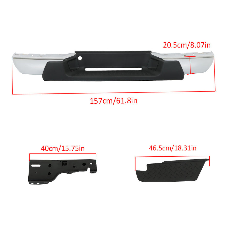 Labwork Steel Rear Step Bumper Assembly For 2008-2012 Chevy Colorado GMC Canyon