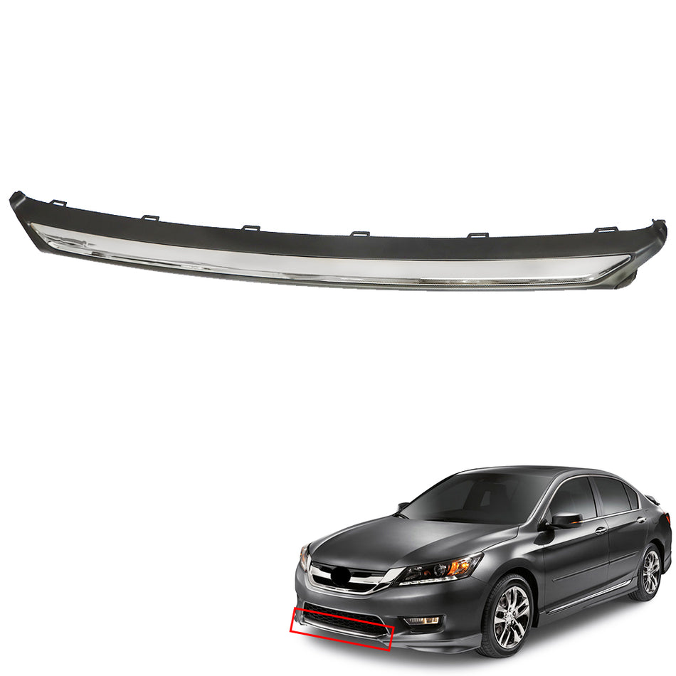 Labwork Front Bumper Trim Plastic For 2013 2014 2015 Honda Accord Chrome Plastic