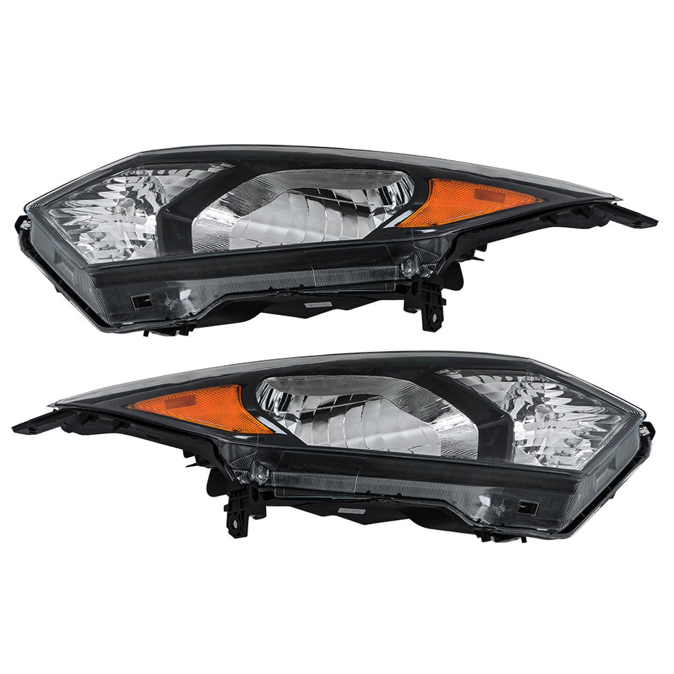 Labwork Left+Right [Halogen] Black Headlights Headlamp For 2016-2018 Honda HR-V