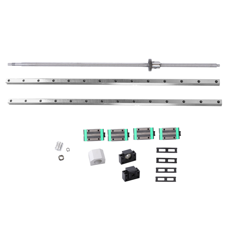 Heavy Duty HGR20 Rail Kit 800mm with SFU1605 Ball Screw & Blocks
