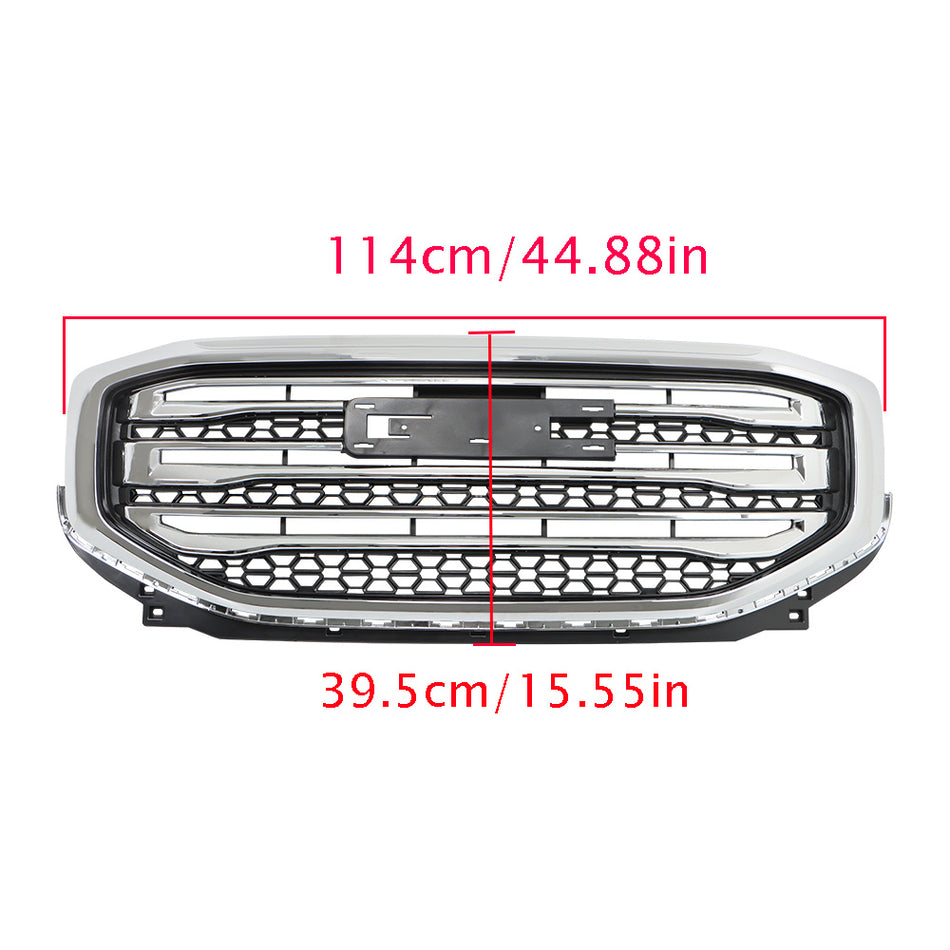 Labwork Front Upper Grille Fit For GMC Acadia SLE SL 2017 2018 2019 Chrome Grill