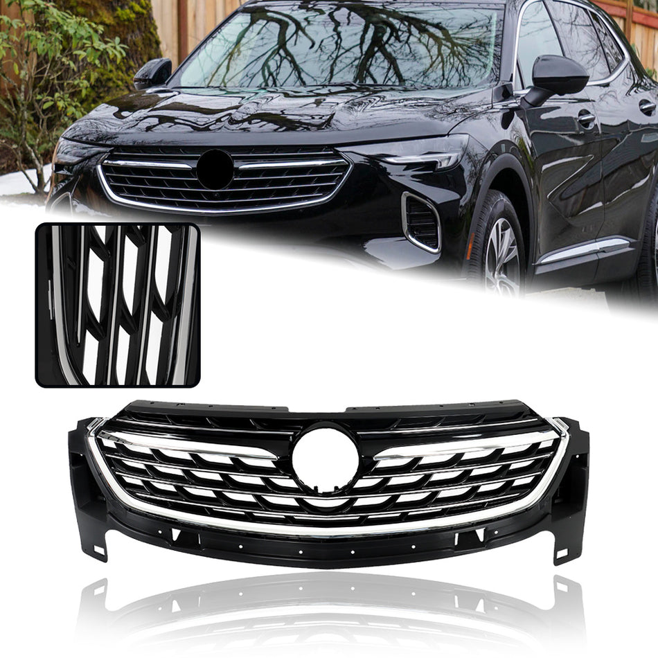 Labwork Front Bumper Grille Chrome Black For 2021-2023 Buick Envision Avenir