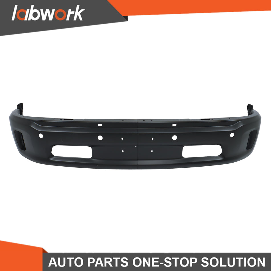 Labwork Front Bumper For RAM 1500 13-18/Ram 1500 Classic 2019-23 Black W/ Holes