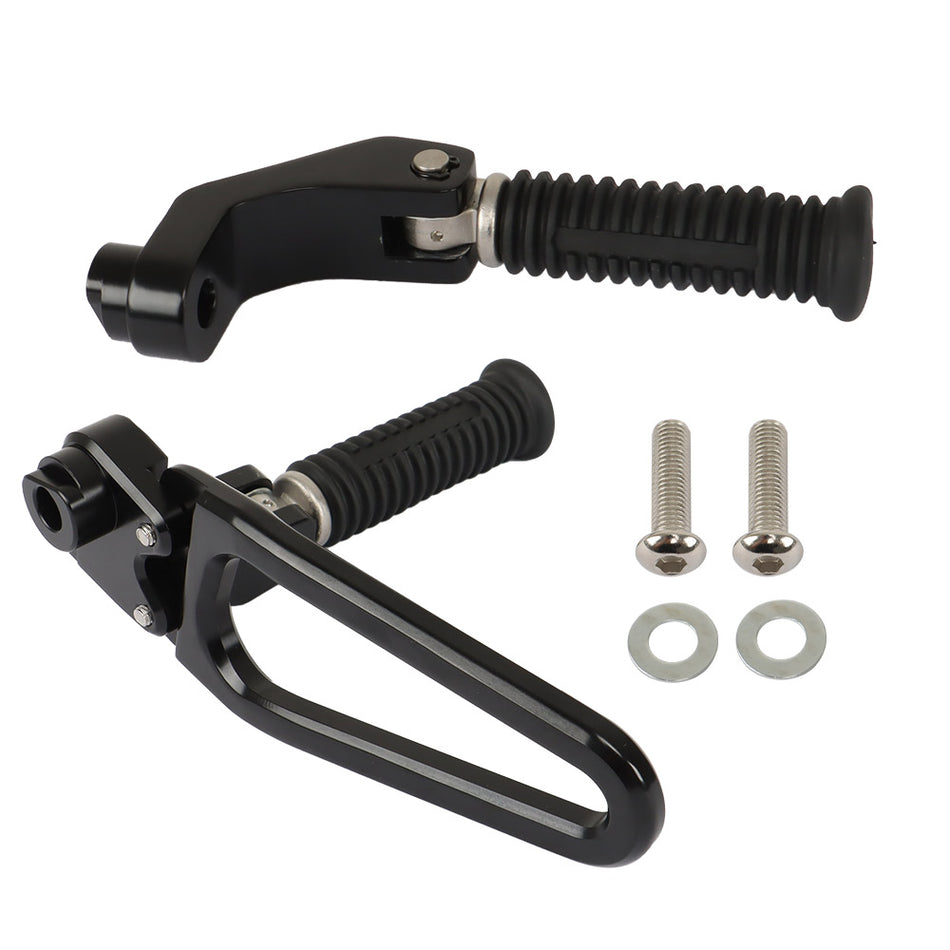 Black Motorcycle Rear Foot Rests Pedal Passenger Footpegs Mount Kit For BMW 18