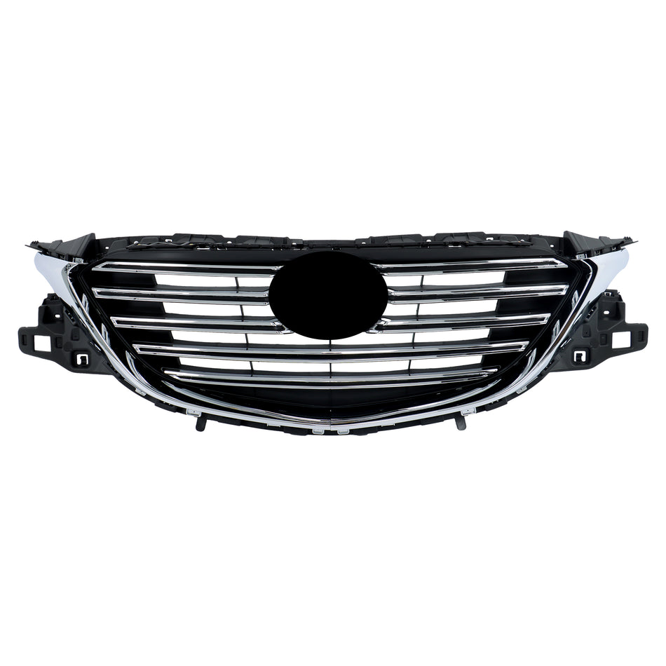 Labwork Front Upper Grille Plastic Black+Chrome For Mazda CX9 2016-22 TK49-50712