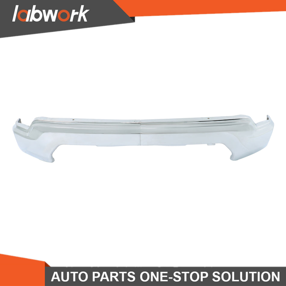 Labwork Split Front Bumper For GMC Sierra 1500 19-2021 Chrome W/o Sensors Holes