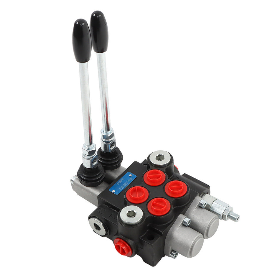 2 Spool BSPP Hydraulic Valve 11GPM 3600 PSI For Snow Plows & Farm Use