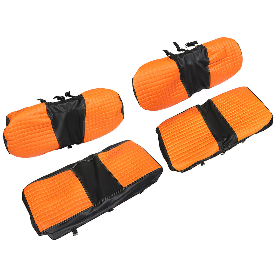 Golf Cart Front + Rear Orange Seat Covers For Yamaha Drive/Drive 2 2007-UP