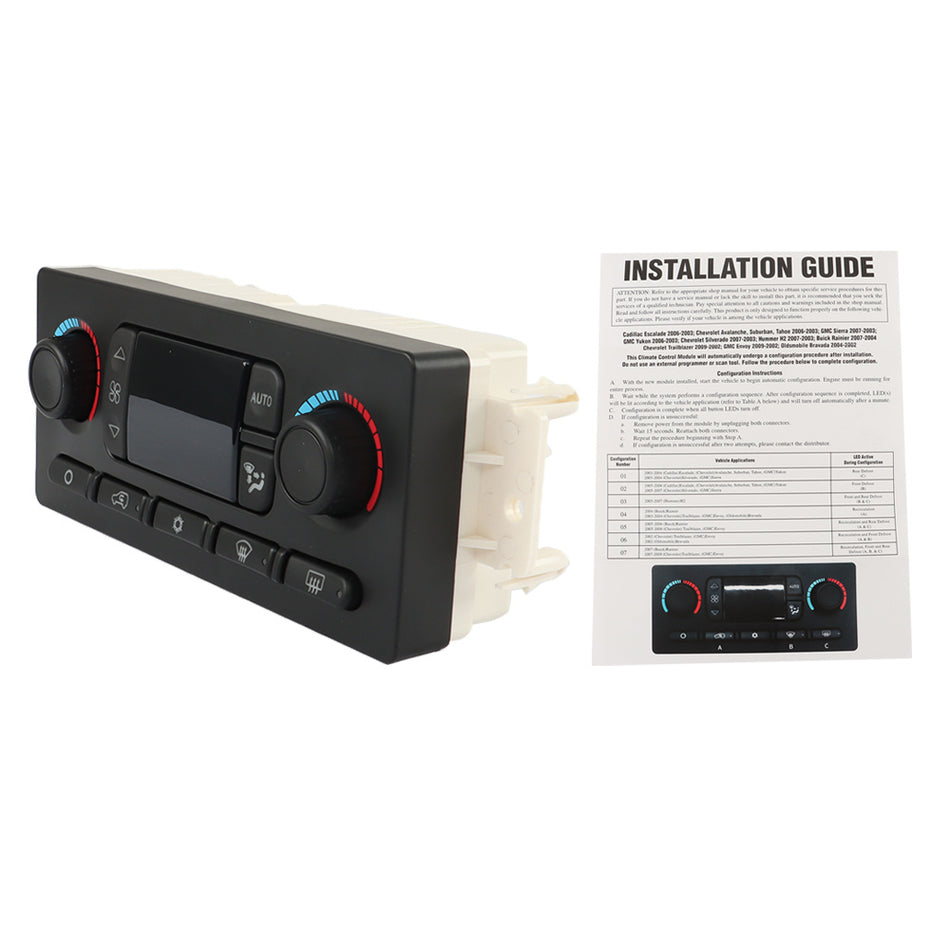 Labwork AC Heater Climate Control Module Dorma 599-211XD For Chevolet GMC